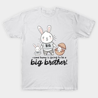 Big Brother Announcement Cute Bunny Family Design T-Shirt